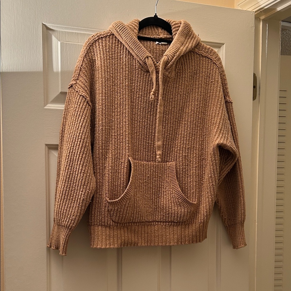 American Eagle Outfitters Brown Knit Hoodie